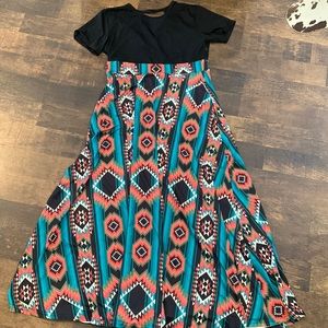 Crazy Train Aztec Maxi Dress